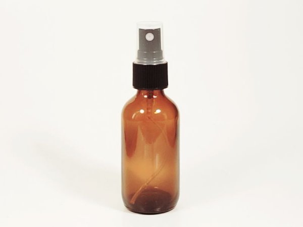 Photo1: 50ml Amber Glass Bottle with Sprayer (1)