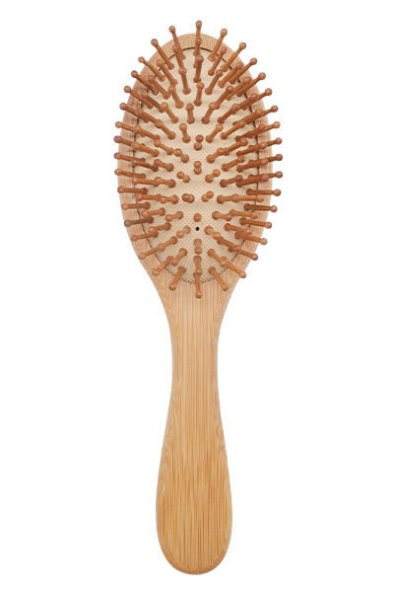 Photo1: Bamboo Hair Brush (for healthier hair & scalp) (1)